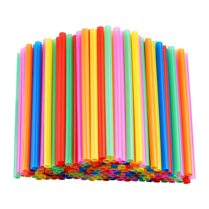 CVNDKN 200 Pcs Jumbo Smoothie Straws,Colorful Disposable Wide-mouthed Large Straw. - Image 1
